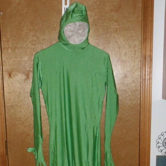 2nd Skin Alien Green SEXY BODYSUIT ZENTAI GIMP Green Screen Costume Halloween! - Picture 2 of 7